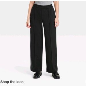 a new day Women's Classic Black Wide-Leg Pants